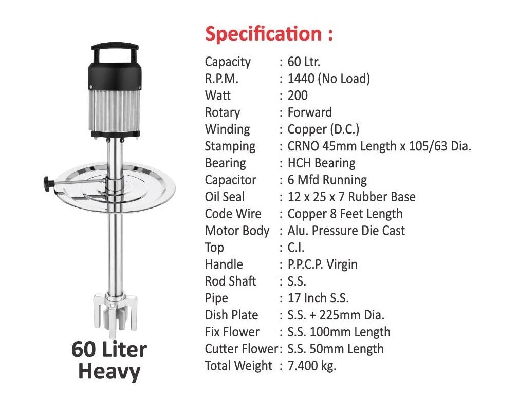Incredible Electric Madhani Machine 60L – Valona | Heavy Duty SS Pipe Lassi & Curd Churner for Dairy & Beverages | High-Speed Stirrer Machine