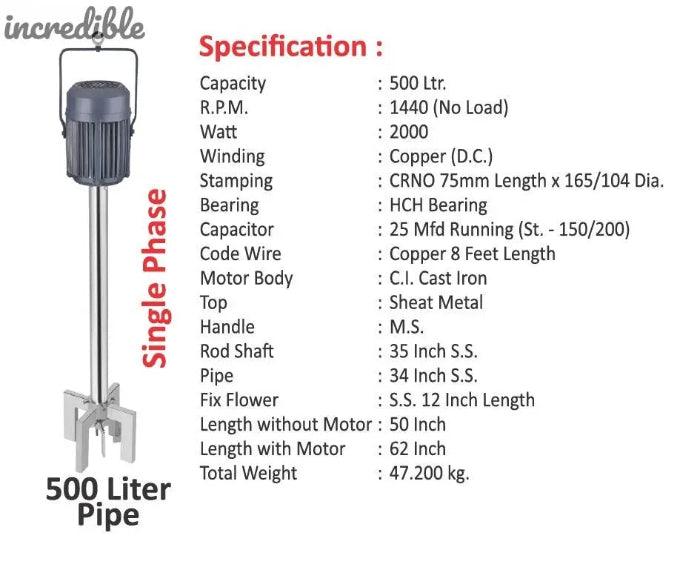 Chemical Stirrer Mixer – Valona Madhani Churner