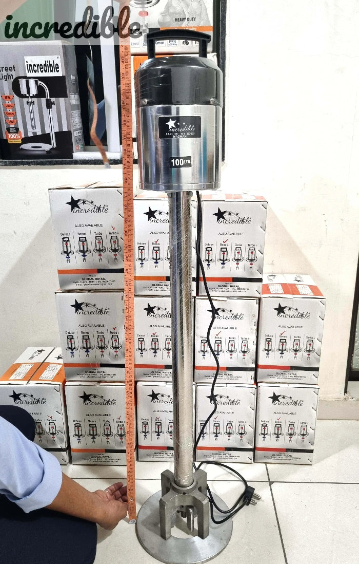 incredible Valona Stirrer Madhani Churner Yantra Electric for Lassi, Curd/ButterMilk Etc.. for 100L Capacity Global Retail