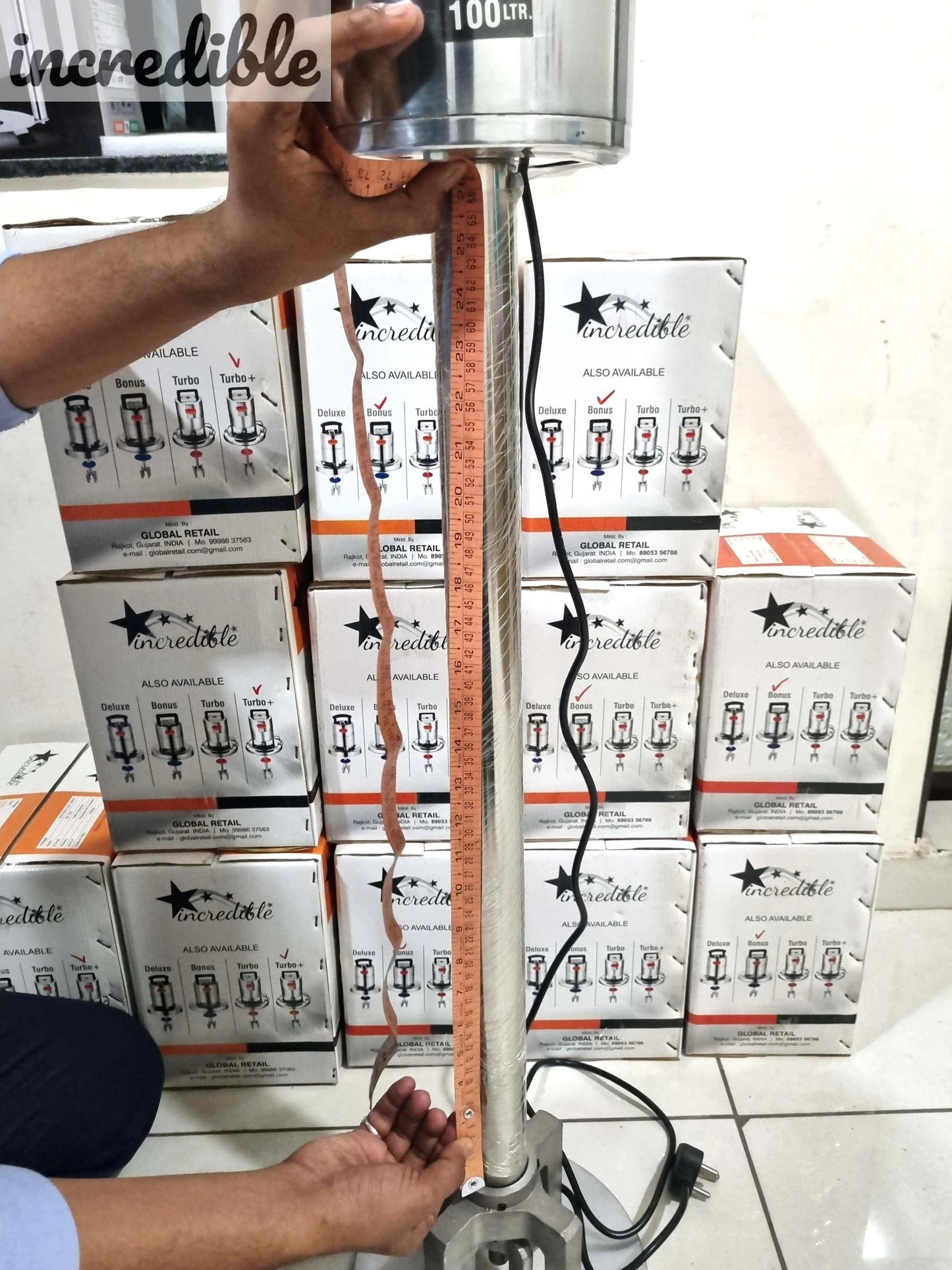 incredible Valona Stirrer Madhani Churner Yantra Electric for Lassi, Curd/ButterMilk Etc.. for 100L Capacity Global Retail