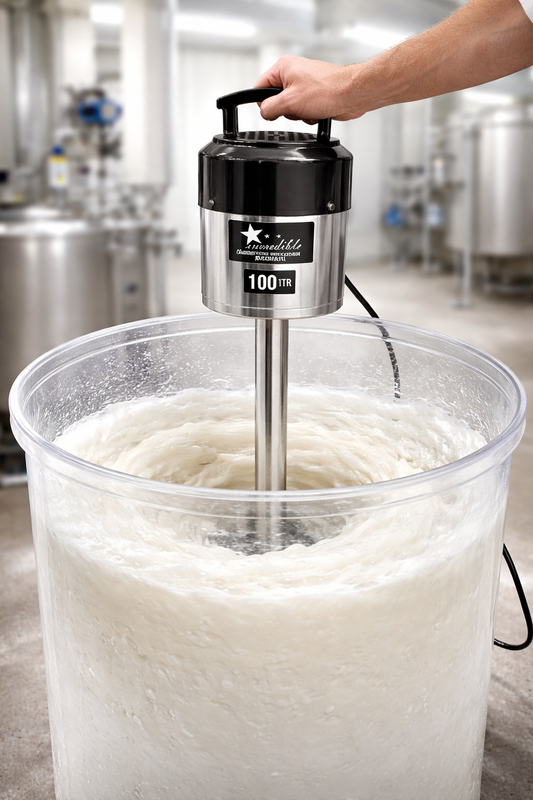 Incredible 100L Electric Valona Machine | High-Speed Madhani for Lassi, Curd & Buttermilk | 1440 RPM Copper Winding Motor | Stainless Steel Pipe Churner