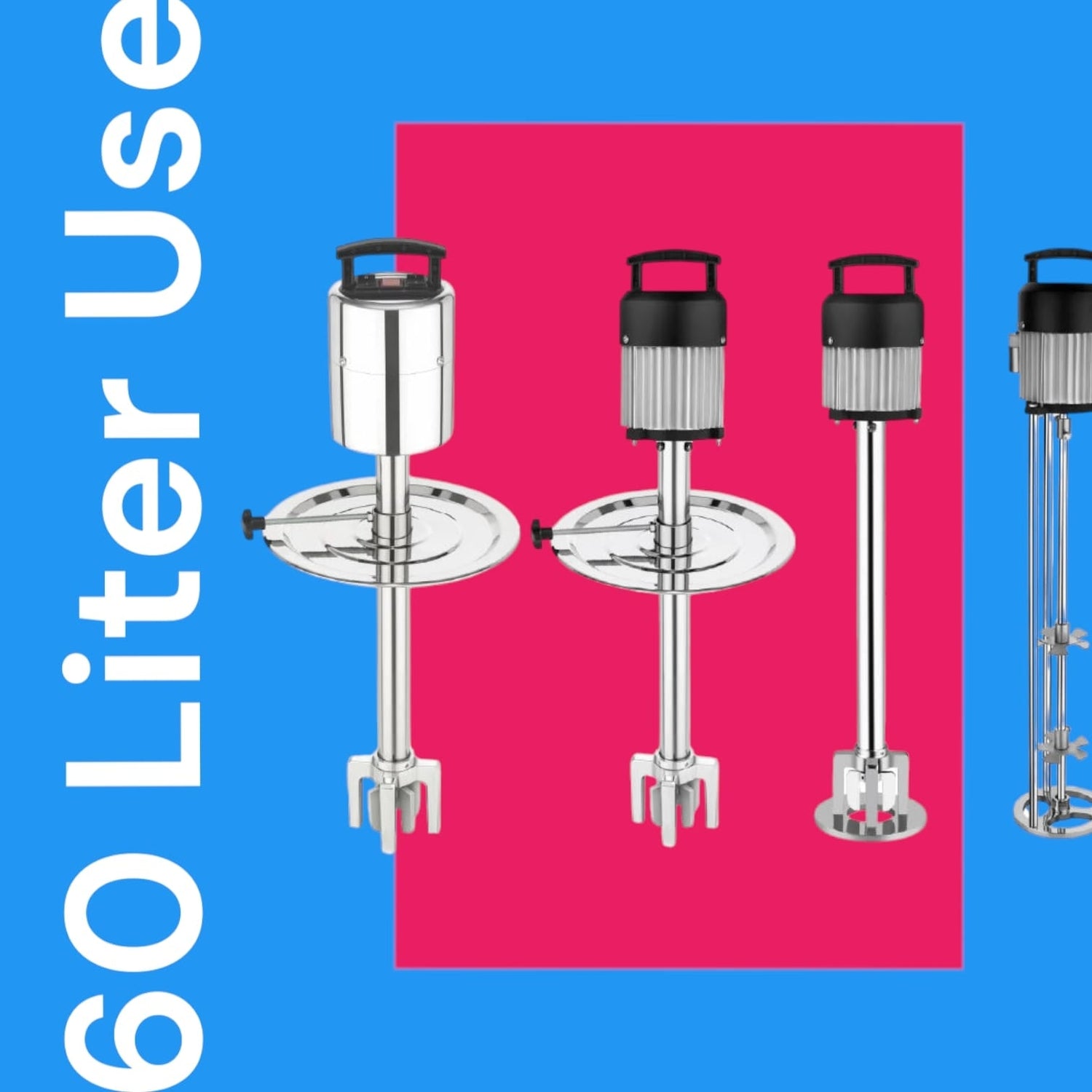 60L Industrial Heavy Curd Churner SS Pipe Stirrer Blending Machine Valona | For Juice, Curd, Buttermilk