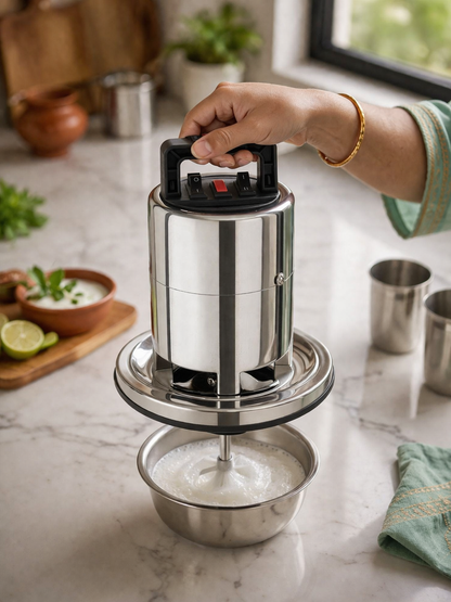 Electric Madhani (Bilona) Valona Machine 10L | Copper Motor | 2-Way Rotary | Butter & Lassi Churner