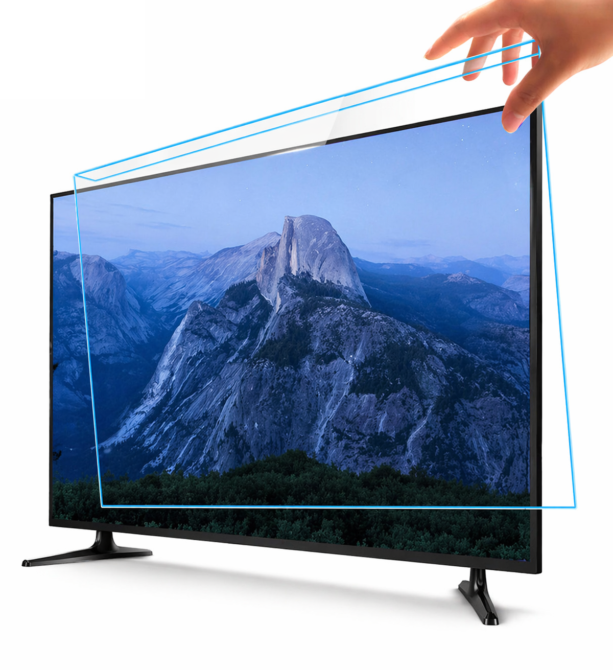TV Blue Light Filter Screen Protector | 2MM Optical Grade Acrylic Panel | SGS Certified Eye Protection | Reduce Eye Strain & Improve Sleep