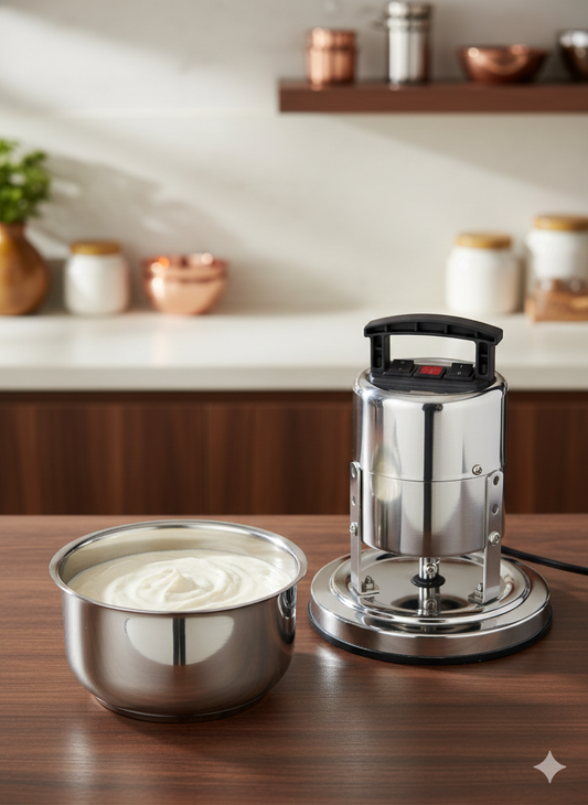 Electric Madhani (Bilona) Valona Machine 20L | Copper Motor | 2-Way Rotary | Butter & Lassi Churner