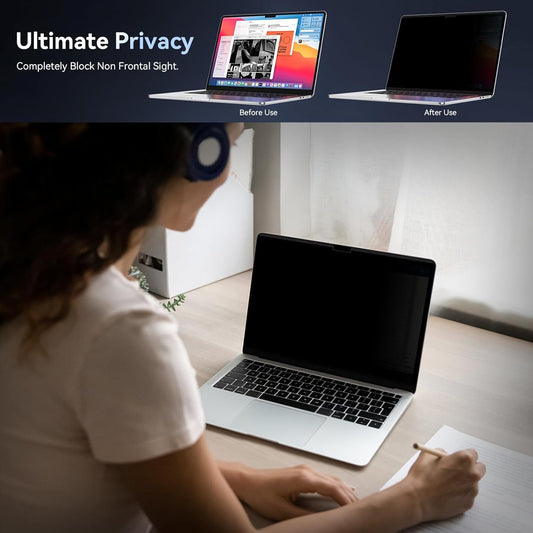 MacBook Privacy Screen Filter | Anti-Spy HD Glass & Blue Light Protection