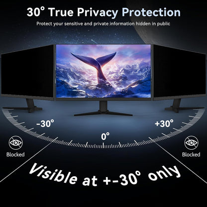 Magnetic Computer Privacy Screen Filter | 2-in-1 Anti Blue Light & Spy Security