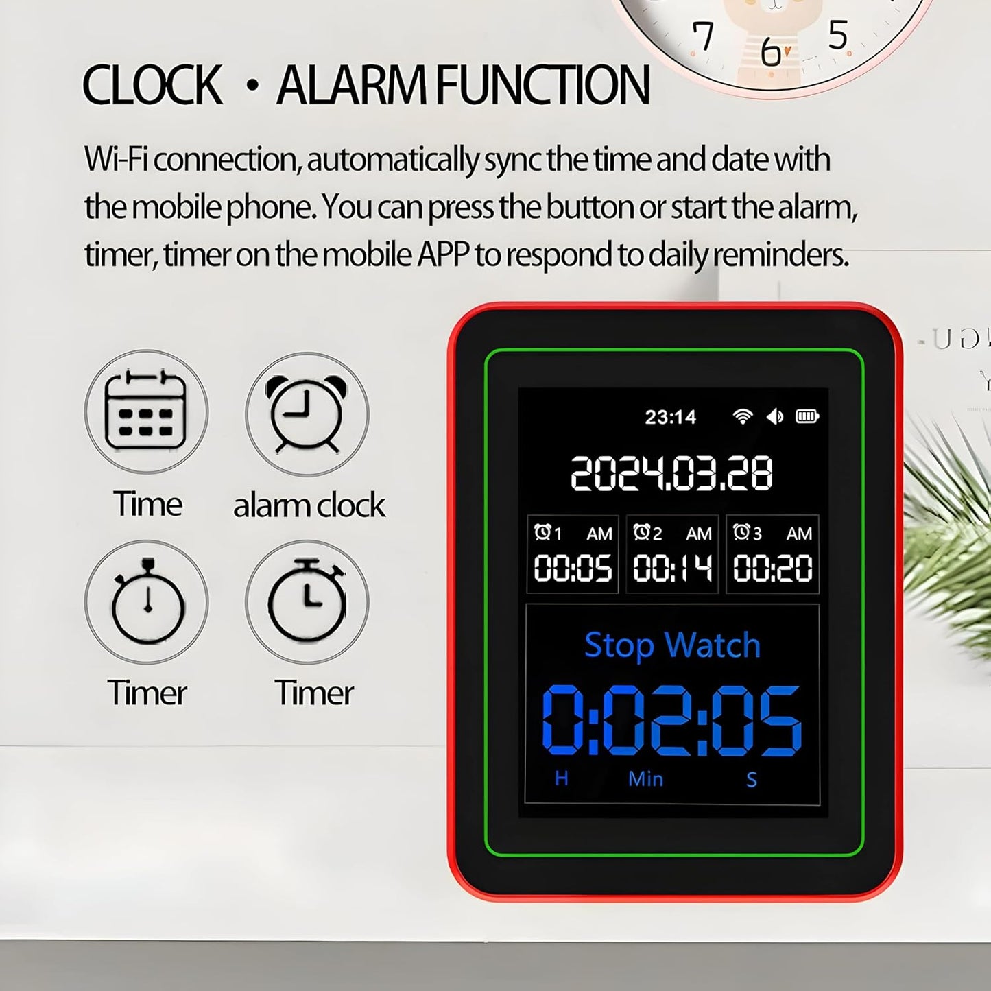 AQI Smart Air Quality Monitor 15-in-1 with Bluetooth | Indoor AQI Detector for CO2, CO, HCHO, TVOC, PM2.5, PM10, PM1.0, PM0.3 | Real-Time Pollution Monitor with Alarm