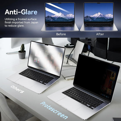 Magnetic Privacy Screen Filter for MacBook | 2-in-1 Anti-Spy & Blue Light Guard