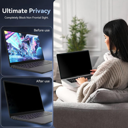 Laptop Magnetic Privacy Screen Filter 2-in-1 |Anti-Spy & Blue Light Protection (16:9)