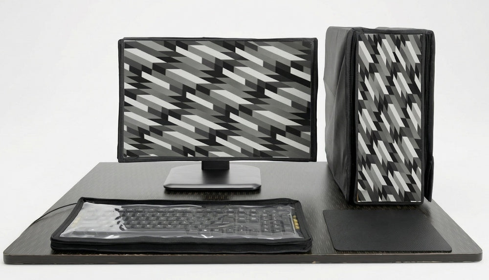 Blufury Computer Desktop Cover Full Set, High Quality Screen, CPU & Keyboard Cover, Dust Protector