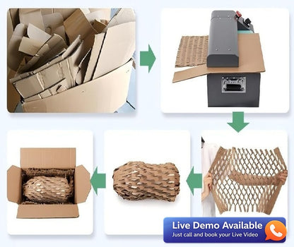 Cardboard shredder machine PS71 (Honeycomb Wrap cutting) 425mm Blade Width, Waste Cardboard Converter