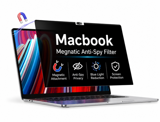 Magnetic Privacy Screen Filter for MacBook | 2-in-1 Anti-Spy & Blue Light Guard
