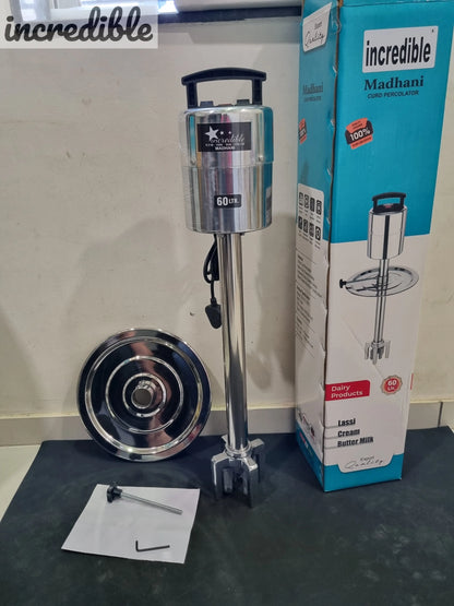 incredible Valona Madhani Machine Electric for Lassi/Curd/Buttermilk Churning SS Pipe Model (60L Capacity) Global Retail