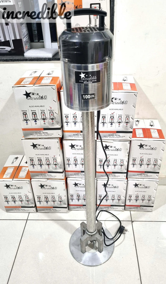 incredible Valona Stirrer Madhani Churner Yantra Electric for Lassi, Curd/ButterMilk Etc.. for 100L Capacity Global Retail