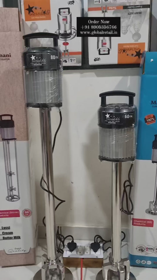 Incredible Electric Valona Stirrer Chemicals Churner machine (60L Capacity) SS Pipe with Blade