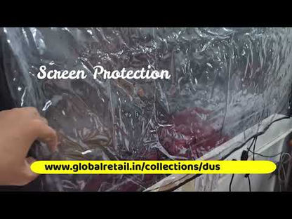 Blufury Universal Waterproof & Dustproof PVC TV Cover LED/LCD TVs | Full Protection for Long Life | Geometric Abstract Pattern