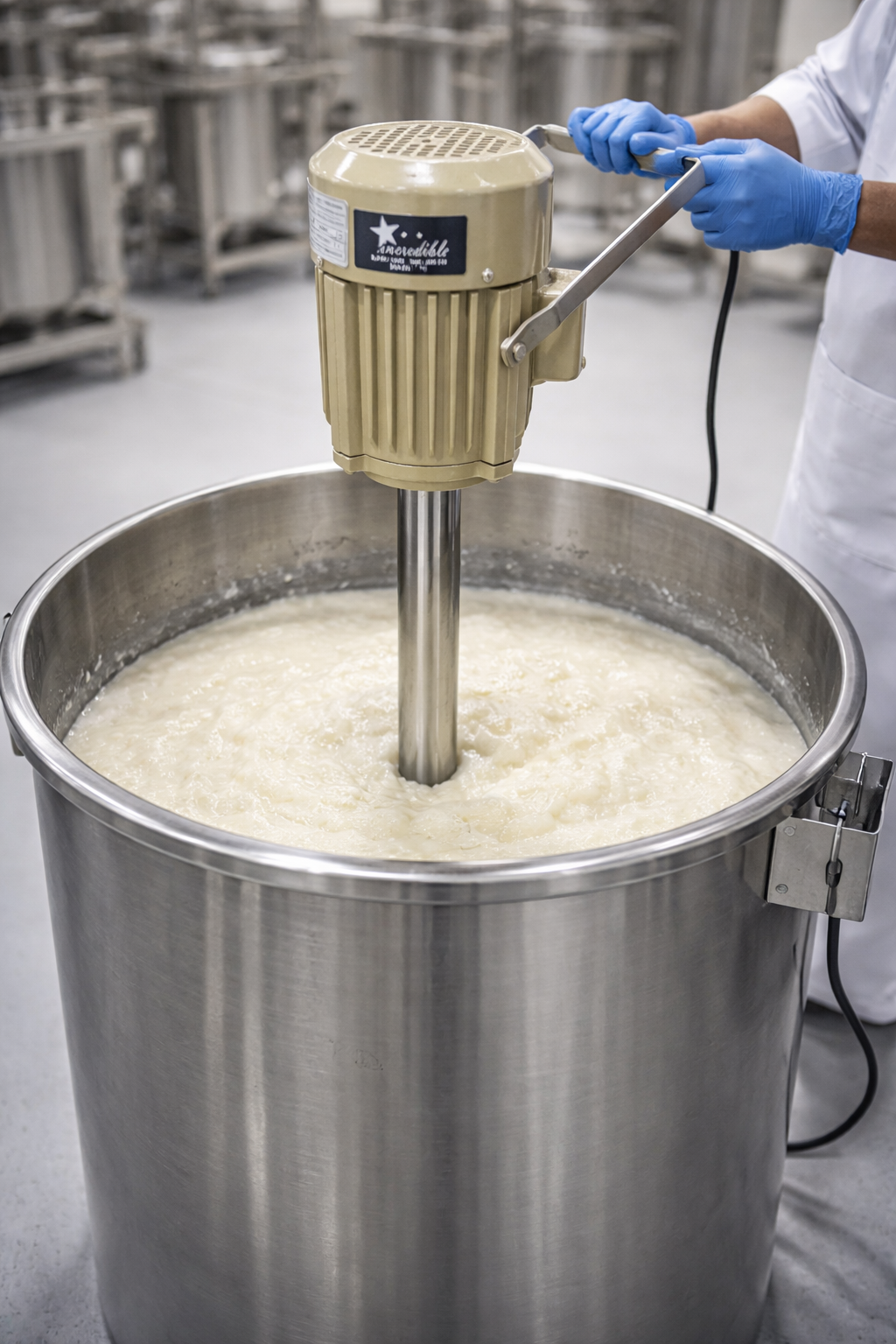 Curd Curing Machine Incredible Heavy SS Curd Churning Valona Machine |500L Use 2.5 HP Pure ...